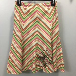 Multi-colored striped Mix Nouveau skirt size 6